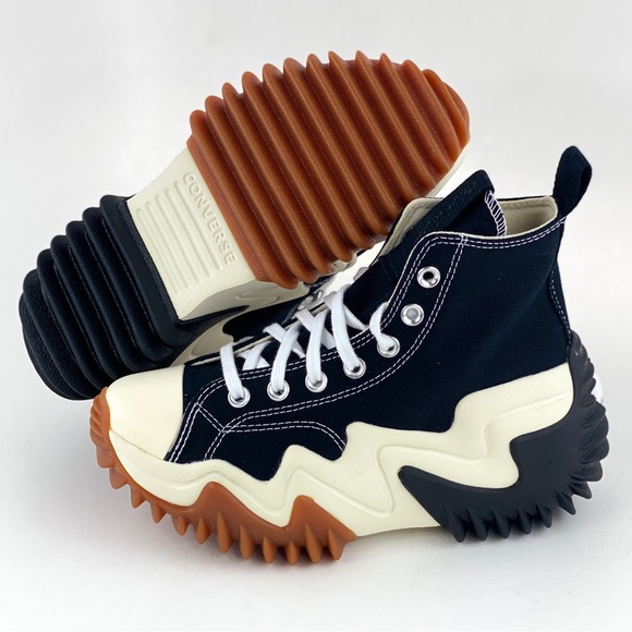 Converse Run Star Motion HI Black White Women's Sneakers Shoes 171545C - Picture 3 of 12